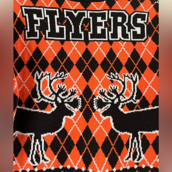 Philadelphia Flyers NHL Ugly Sweater, orange and black, men’s size small - Picture 10 of 10